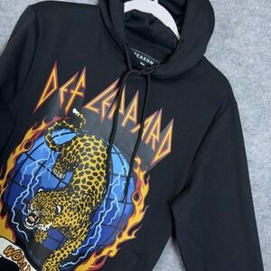 Def Leppard Reason Limited Edition Hoodie Mens Sz S Black World Tour